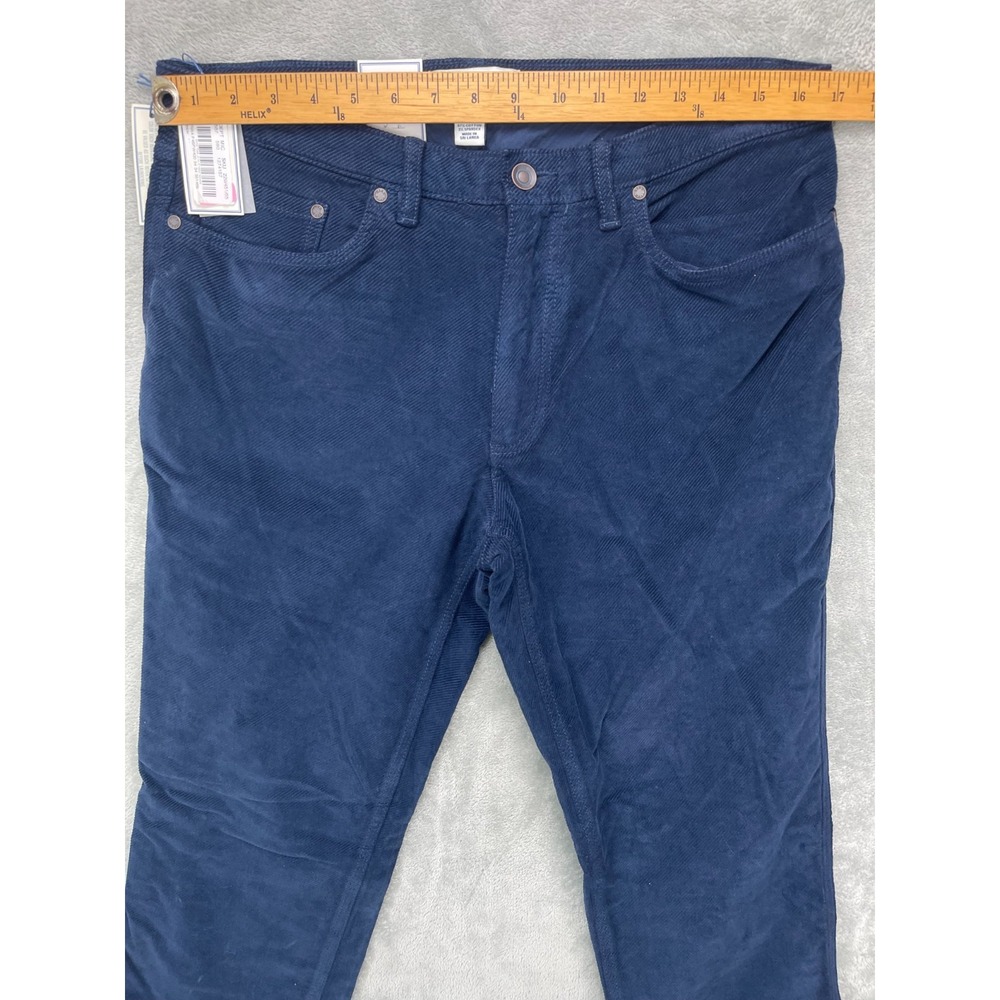 NWT ROWM Men's Corduroy Pants 34x34 (Real 34x33) Navy Comfy Casual‎ Office Work - Picture 2 of 12